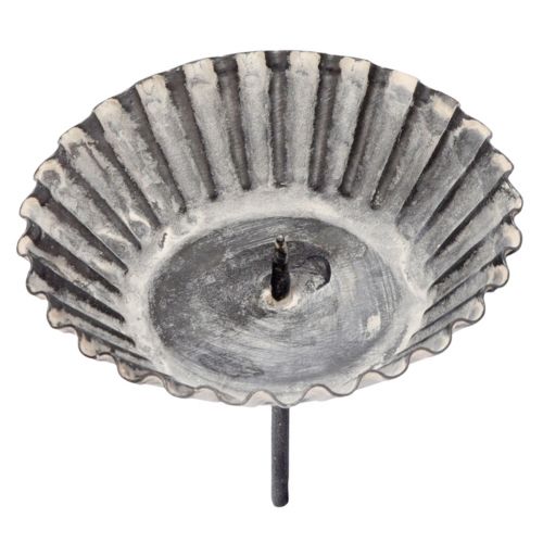 Prodotto Portacandele vintage per candele a colonna per inserimento grigio Ø8,5 cm 4 pezzi