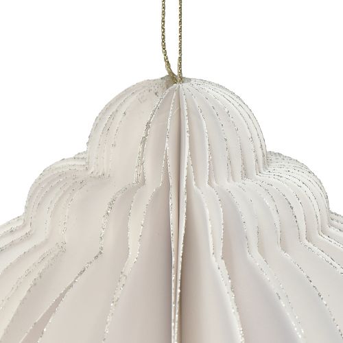 Prodotto Palla a nido d'ape Palla di Natale carta bianca FSC Ø15cm H20cm