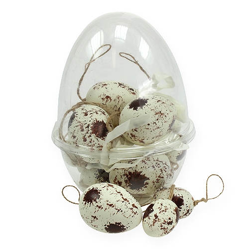 Floristik24 Uova decorative in scatola di plastica 4-6 cm 18 pz