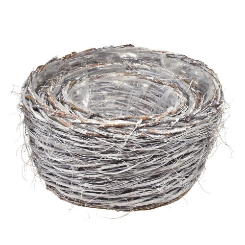 Prodotto Set di cestini rustici in vimini - 3 misure (40 cm, 33 cm, 26 cm) - Ideale per decorare e riporre in stile casa di campagna - Set di 3
