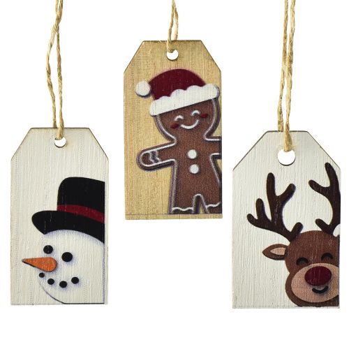 Floristik24 Etichette natalizie etichette regalo Natale 6 cm 6 pezzi
