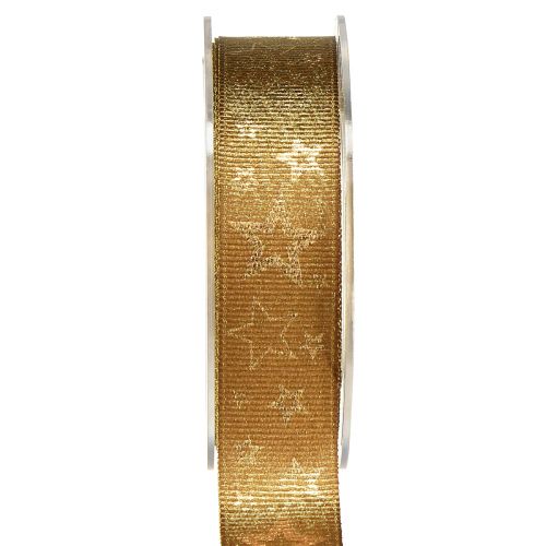 Nastro natalizio nastro per gioielli in oro con stelle W25mm L15m