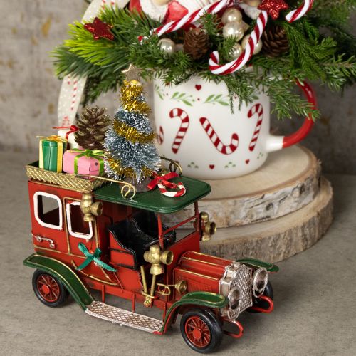 Prodotto Decorazione natalizia auto Auto natalizia vintage rossa 15×7×16cm