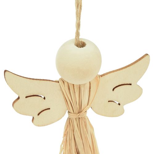 Prodotto Angelo di Natale Decorazione per albero di Natale angelo in rafia 11 cm 12 pz
