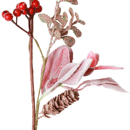Prodotto Ghirlanda natalizia ramo di bacche con coni rosso rosa 130 cm
