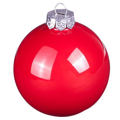 Prodotto Palle di Natale palline per albero in vetro rosso lucido Ø7,5 cm 12 pz