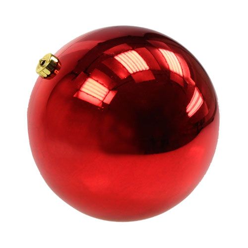 Prodotto Palla di Natale media in plastica rossa 20cm