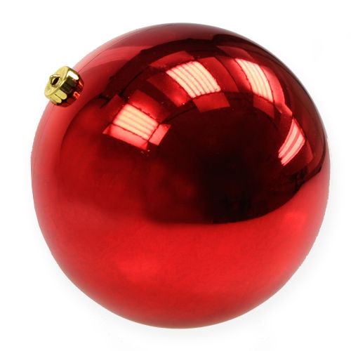 Palla di Natale in plastica grande rossa Ø25cm