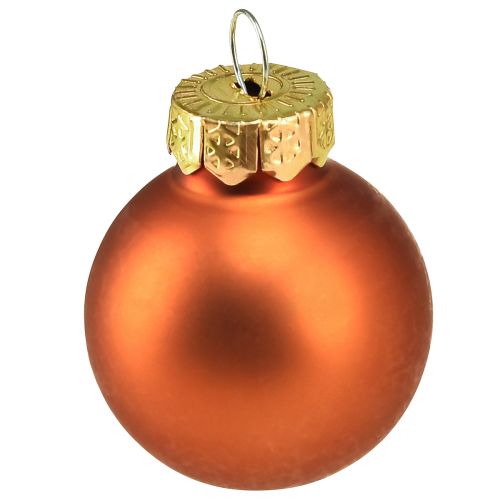 Prodotto Palline di Natale mini palline di vetro arancioni Ø2,5 cm 22 pz