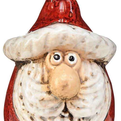 Prodotto Simpatica figura di Babbo Natale in ceramica, rossa e bianca, 10 cm - perfetta decorazione natalizia - 4 pezzi