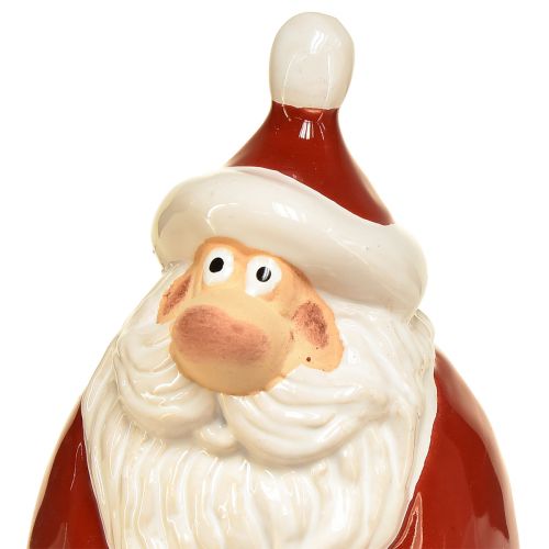 Prodotto Figura di Babbo Natale in rosso 13 cm - decorazione natalizia ideale per un&#39;atmosfera festosa - 2 pezzi