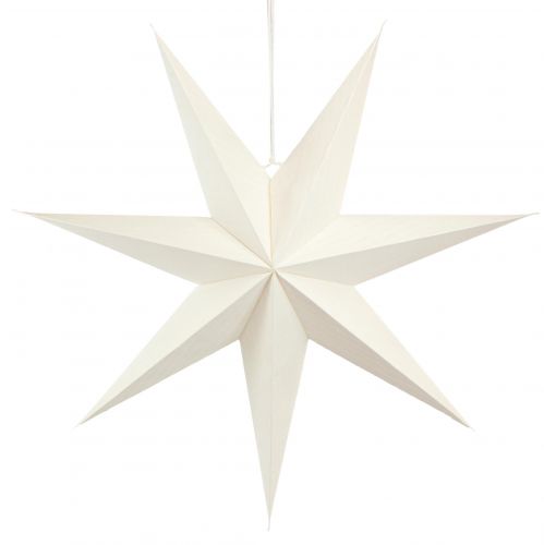 Stella di Natale bianca di carta per illuminazione 60 cm 2 pezzi
