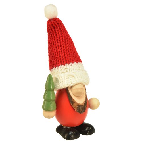 Prodotto Gnomi natalizi gnomi decorativi in legno rosso verde H10,5/12 cm 6 pezzi