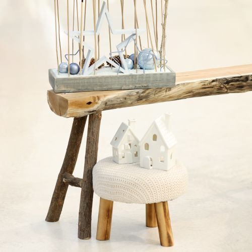 Prodotto Lanterna in ceramica per tavolo decorazione Avvento bianco H18cm