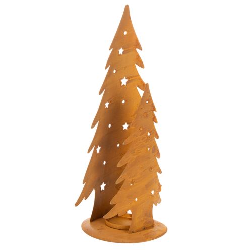 Lanterna per albero di Natale, decorazione in metallo con finitura rustica, Natale H46cm L25.5cm acquistare | Floristik24.it