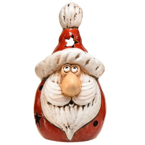Prodotto Accogliente lanterna di Babbo Natale in rosso – 18 cm – suggestiva decorazione natalizia
