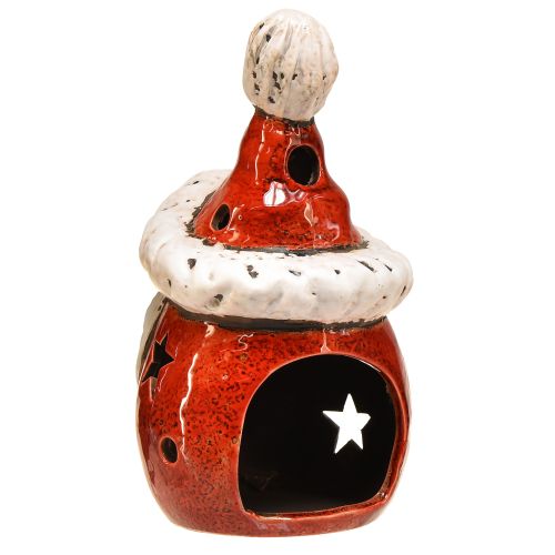 Prodotto Accogliente lanterna di Babbo Natale in rosso – 18 cm – suggestiva decorazione natalizia