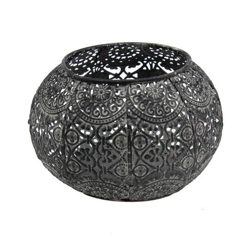 Floristik24 Lanterna grigia orientale Ø10,5cm H7,5cm