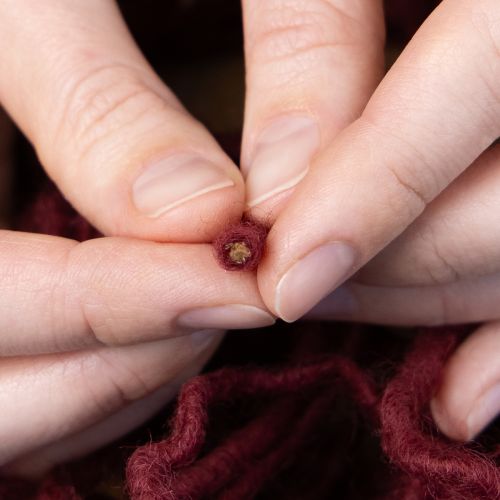 Prodotto Filo per stoppino, cordino di lana, Bordeaux, spago da 55 m, fioristica, artigianato, fai da te