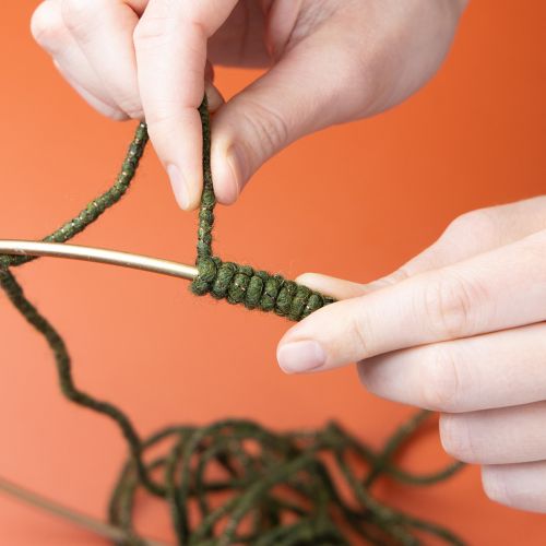 Prodotto Cordoncino di lana verde con filo dorato, 5 m x 5 mm con filo, per decorazioni e lavori artigianali