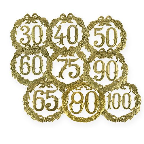Prodotto Numeri anniversario 24 cm oro