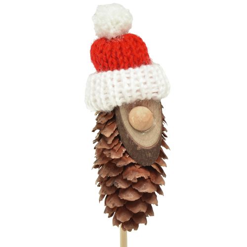 Floristik24 Gnomo a cono con cappello Gnomo con tappo a fiore 8 cm 12 pz