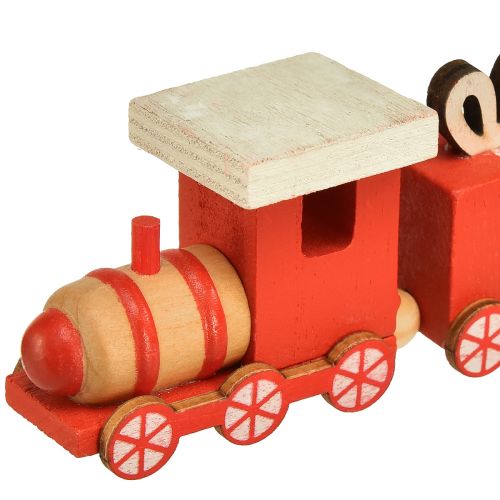 Prodotto Trenino in legno con scatole regalo, rosso e bianco, set da 2, 18x3x4,5 cm - Decorazione natalizia