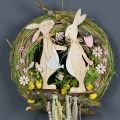 Floristik24 Figura decorativa coniglio di legno 27 cm - 31 cm 2 pezzi