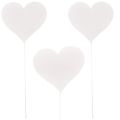 Floristik24 Spina fiore cuore in legno matrimonio San Valentino 10x9 cm 24 pezzi