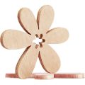 Floristik24 Fiori in legno sparsi fiori decorativi in legno arancione/rosa/bianco 72pz