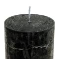 Floristik24 Candele nere candele a colonna colorate 50x100mm 4pz