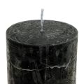 Candele nere candele a colonna in tinta unita 50x100mm 4 pz | Floristik24.it