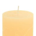 Floristik24 Candele albicocca candeline chiare 60×100mm 4pz