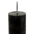 Candele coniche candele colorate nere 34×240mm 4 pz | Floristik24.it