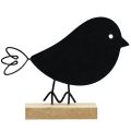 Floristik24 Uccelli decorativi uccelli in legno neri decorazione in legno primavera 13,5 cm 6 pezzi