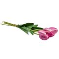 Floristik24 Decorazione tulipani rosa Real Touch Fiori artificiali Primavera 49 cm 5 pezzi