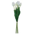 Floristik24 Decorazione tulipani bianchi Real Touch Fiori artificiali Primavera 49 cm 5 pezzi