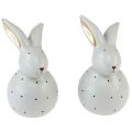 Floristik24 Figure decorative coniglietto pasquale conigli con motivo a pois 17 cm 2 pezzi