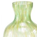 Floristik24 Vaso decorativo vaso da fiori in vetro modello giallo verde Ø10cm H25cm