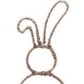 Floristik24 Decorazione coniglietto pasquale plug decorativo coniglietto metallo naturale H36cm 4 pezzi