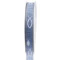 Floristik24 Nastro regalo pesce nastro azzurro marittimo 15mm 20m