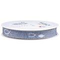 Nastro regalo pesce nastro azzurro marittimo 15mm 20m | Floristik24.it