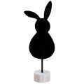 Floristik24 Stand decorazione da tavolo Decorazione coniglietto pasquale in feltro nero 50 cm