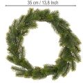 Ghirlanda artificiale di abete verde per decorazione della porta, 35 cm | Floristik24.it