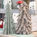 Floristik24 Abete fatto di pigne, albero di Natale coperto di neve, decorazioni invernali, Avvento, bianco lavato H33cm Ø20cm