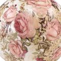 Floristik24 Sfera in ceramica con rose in terracotta decorativa in ceramica Ø9,5 cm