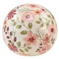 Floristik24 Palla in ceramica con fiori decorativi in ceramica terracotta 12 cm