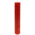 Floristik24 Candele rosse, grandi candele in tinta unita, 50x300mm, 4 pezzi
