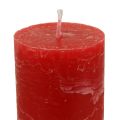 Floristik24 Candele rosse, grandi candele in tinta unita, 50x300mm, 4 pezzi