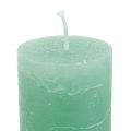 Floristik24 Candele verdi, grandi candele in tinta unita, 50x300mm, 4 pezzi